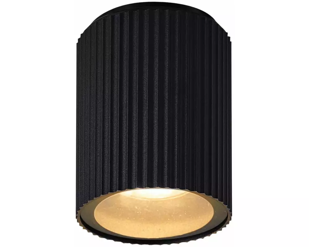 Nordlux Deckenleuchte Kyklop Ripple GU10, IP54, 230 V, Schwarz