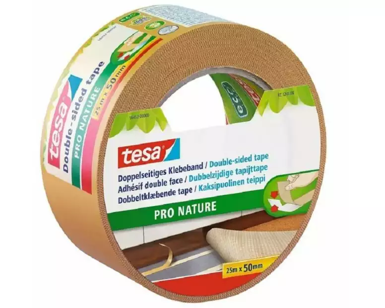 tesa Doppelseitiges Klebeband Pro Nature 50 mm x 25 m