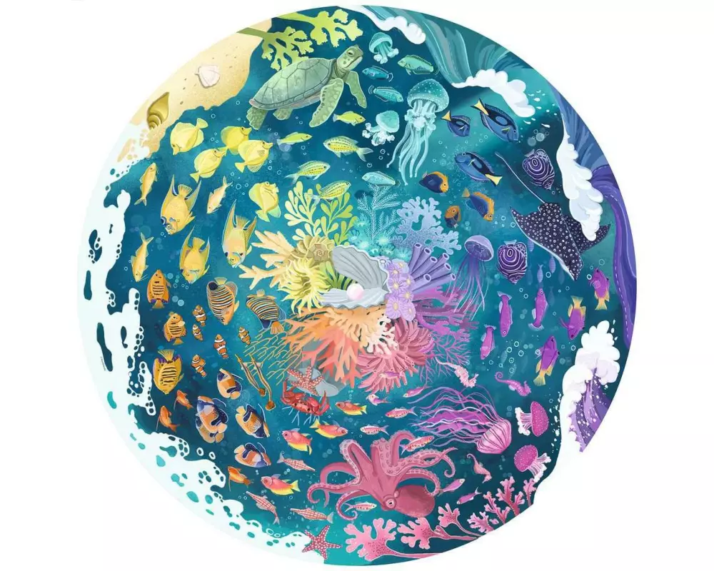 Ravensburger Puzzle Circle of Colors – Ocean 500 Teile, rund