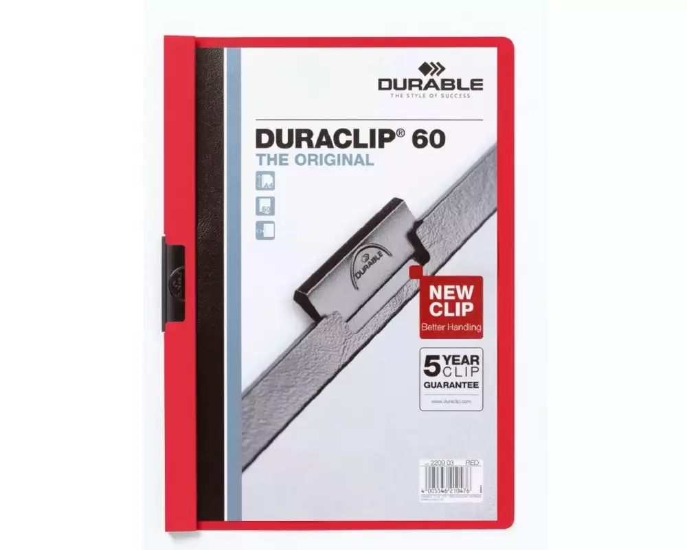 DURABLE Klemmhefter Duraclip 60 A4, Rot