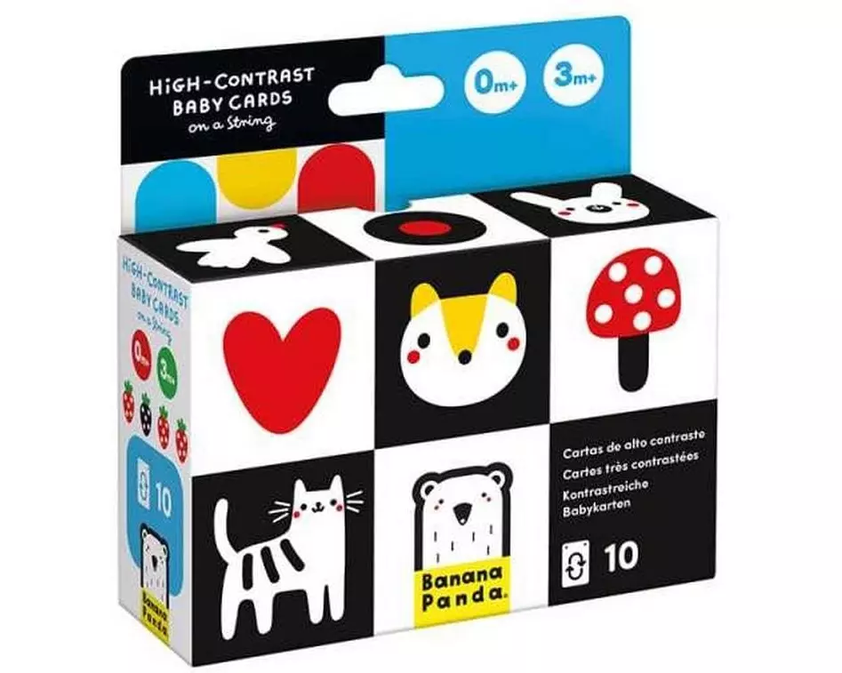 Banana Panda Hochkontrast-Baby-Karten