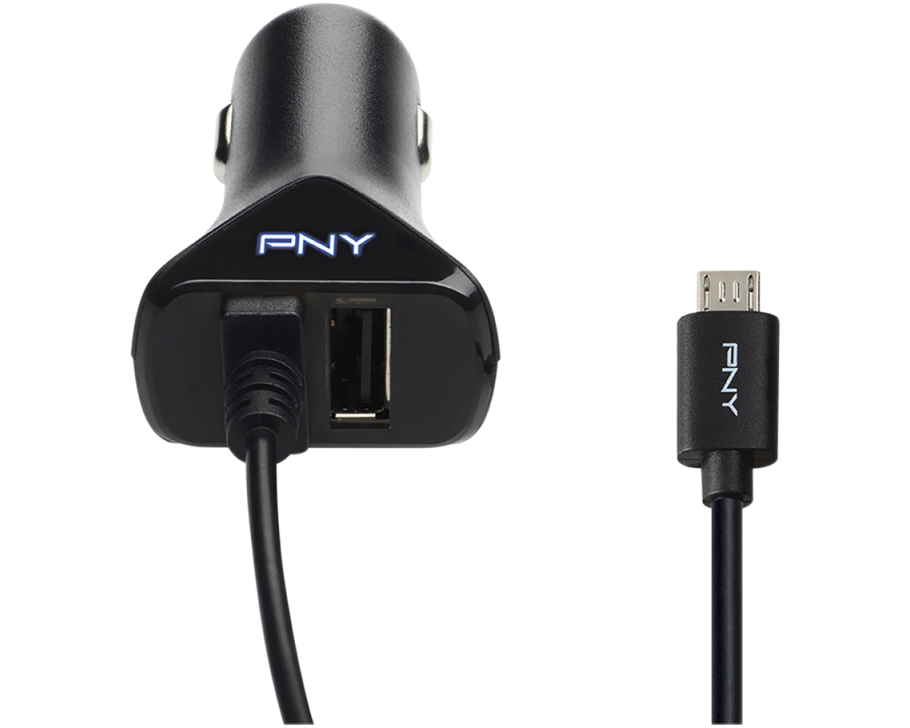 PNY Micro USB Car Charger P-DC-UU-K01-04-RB 1-04-RB