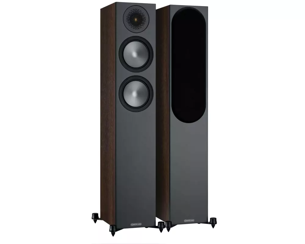 Monitor Audio Standlautsprecher Paar Bronze 200 Schwarze Walnuss