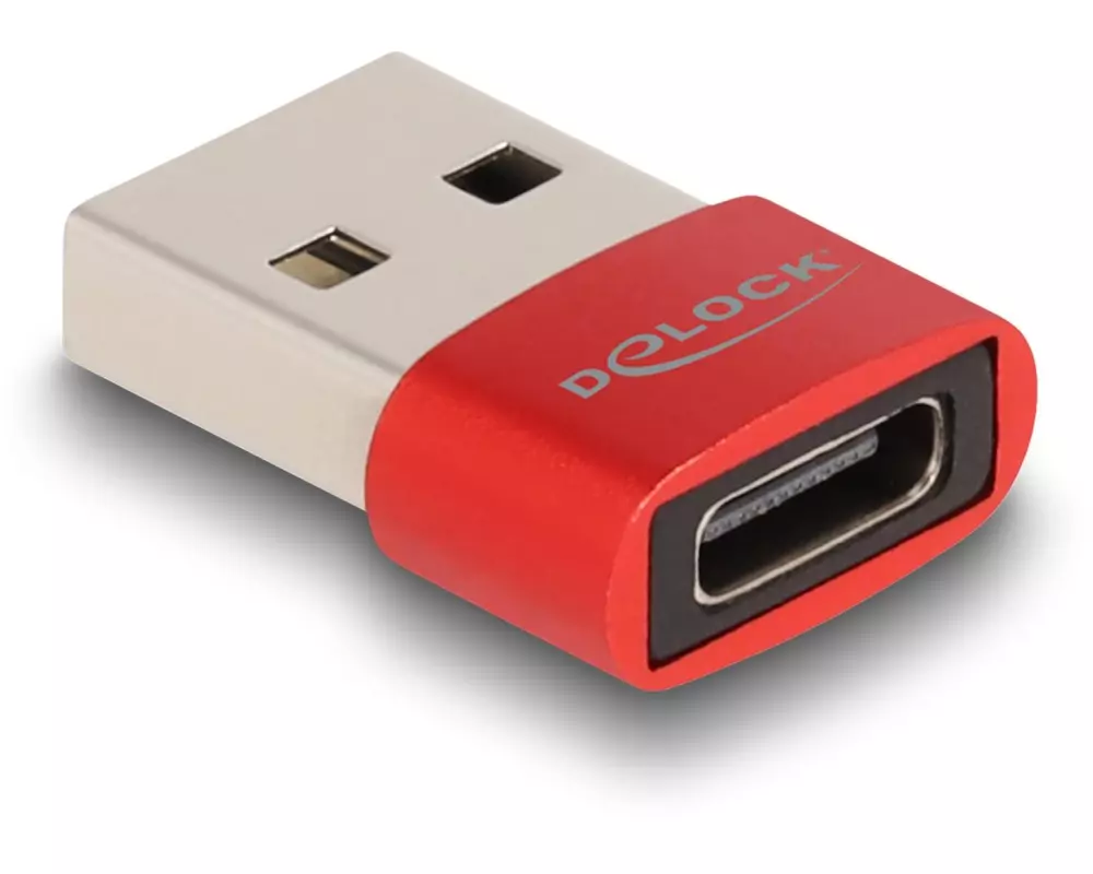 Delock USB 2.0 Adapter USB-A Stecker - USB-C Buchse
