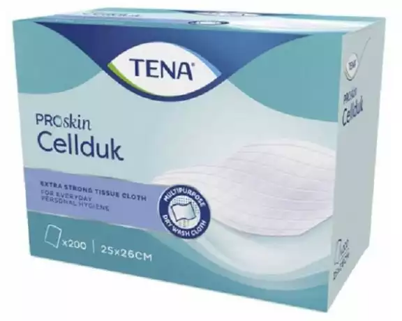 Tena Cellduk Zellstofftücher 25 × 26 cm, blau