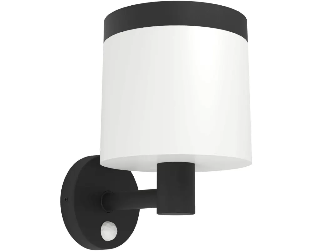 EGLO Leuchten Wandleuchte PANTETE Solar, 7.5W, Sensor, Weiss/Schwarz