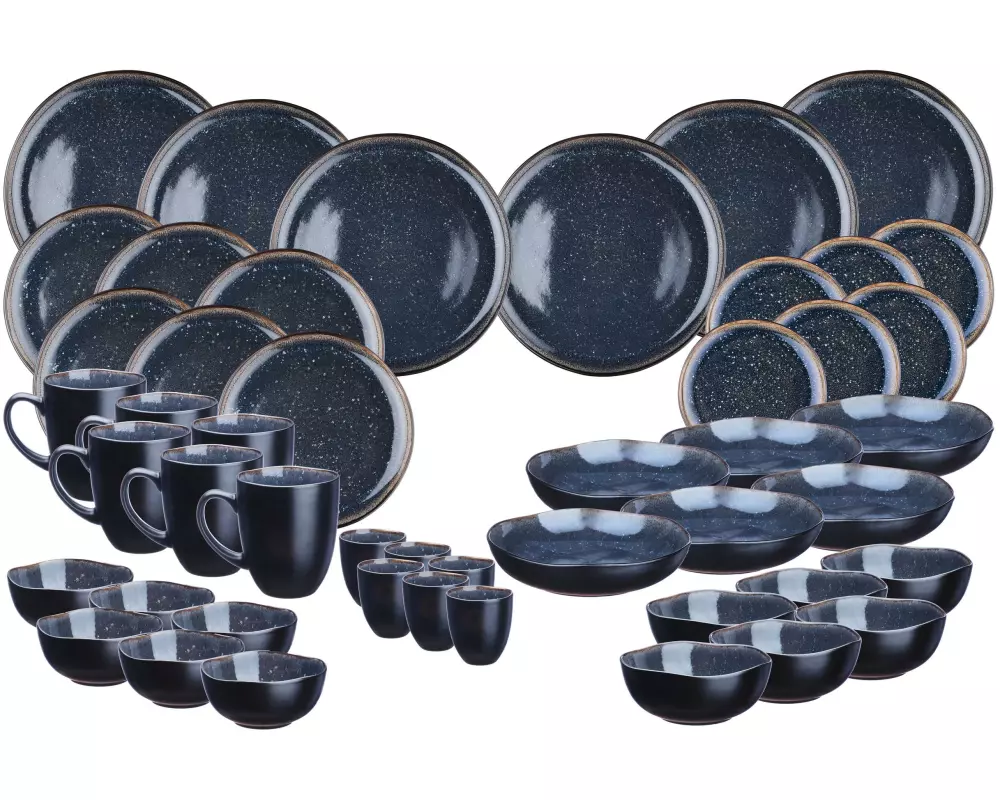 Björn Speise-Service Iris Nachtblau, 48-teilig
