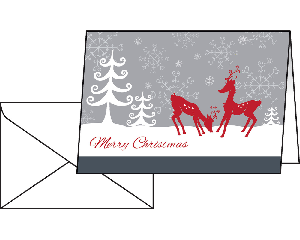 SIGEL Weihnachtskarten DS256 Red Deer 25 Stk.