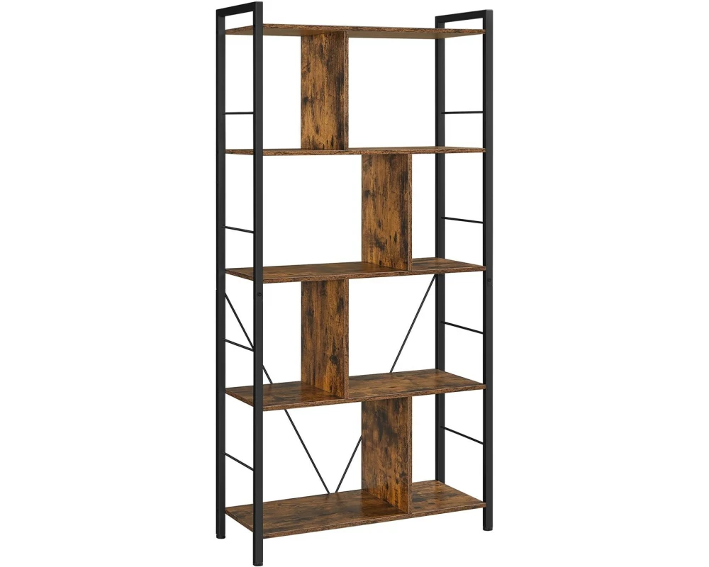 VASAGLE Bücherregal Schwarz/Braun