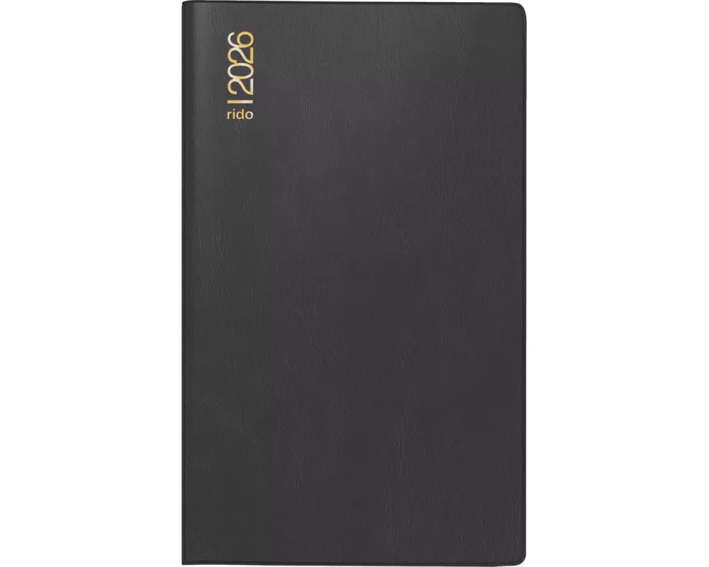 rido idé Taschenplaner M-Planer 2026, Schwarz