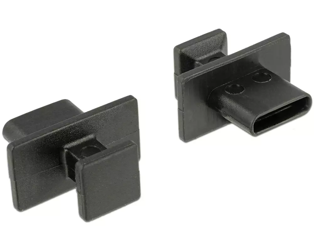 Delock Blindstecker/Staubschutz USB-C 10 Stück Schwarz