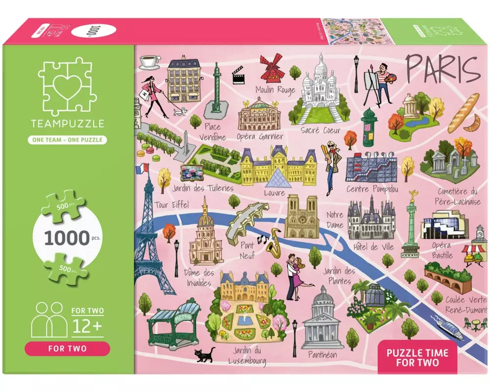 Teampuzzle Paris 1000 Teile 68 x 49 cm inkl. Poster und Beutel