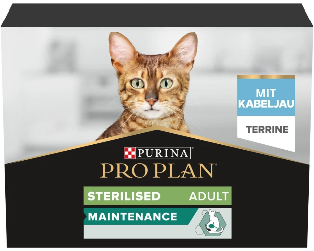 Purina Pro Plan Adult Sterilised Maintenance Terrine mit Kabeljau 10 x 75 g