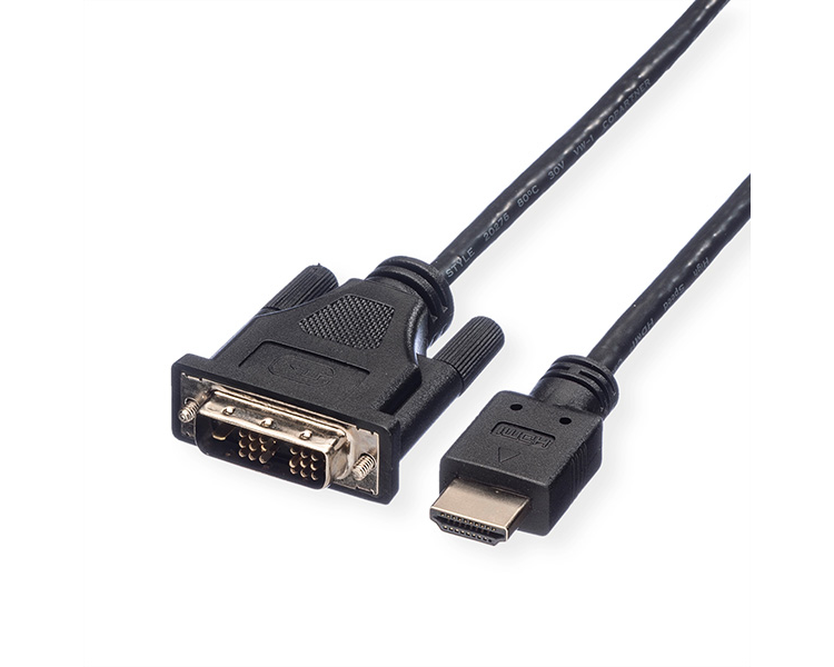 ROLINE DVI-HDMI Kabel (18+1) 11.04.5522 Black, ST/ST, 2m