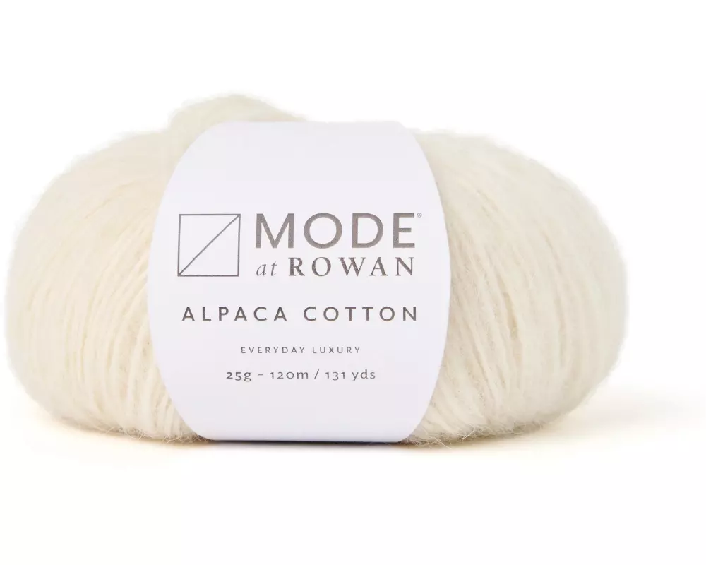 Mode at Rowan Wolle Alpaca Cotton 25 g, 120 m, Creme