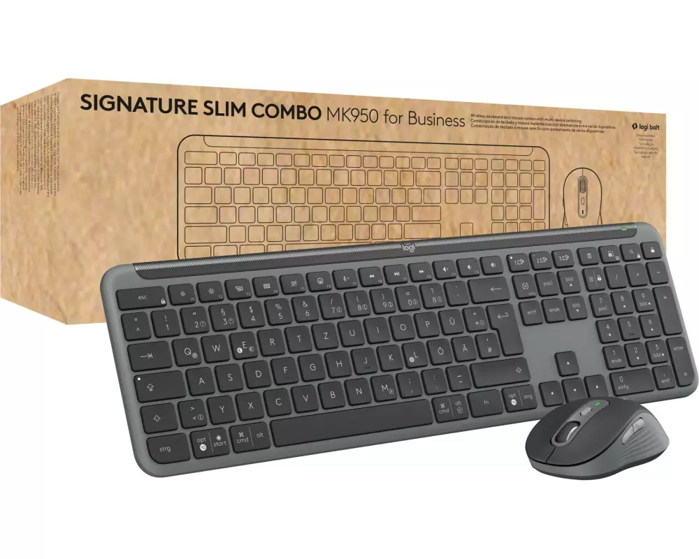 Logitech Tastatur-Maus-Set MK950 Signature Slim Combo for Business