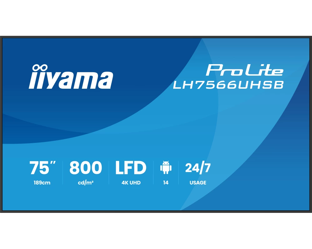 iiyama Public Display ProLite LH7566UHSB-B1AG 75 "
