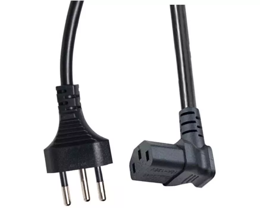 Diggelmann Netzkabel 2 m C13 - T12, gewinkelt nach oben