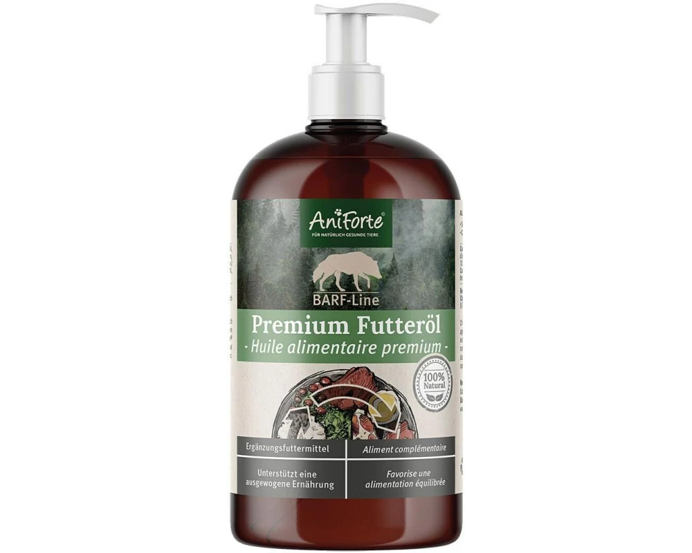 AniForte Hunde-Nahrungsergänzung Premium Futteröl, 500 ml