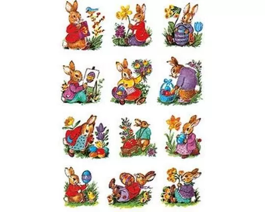 Herma Stickers Sticker 36 Stück, Osterhase, Mehrfarbig