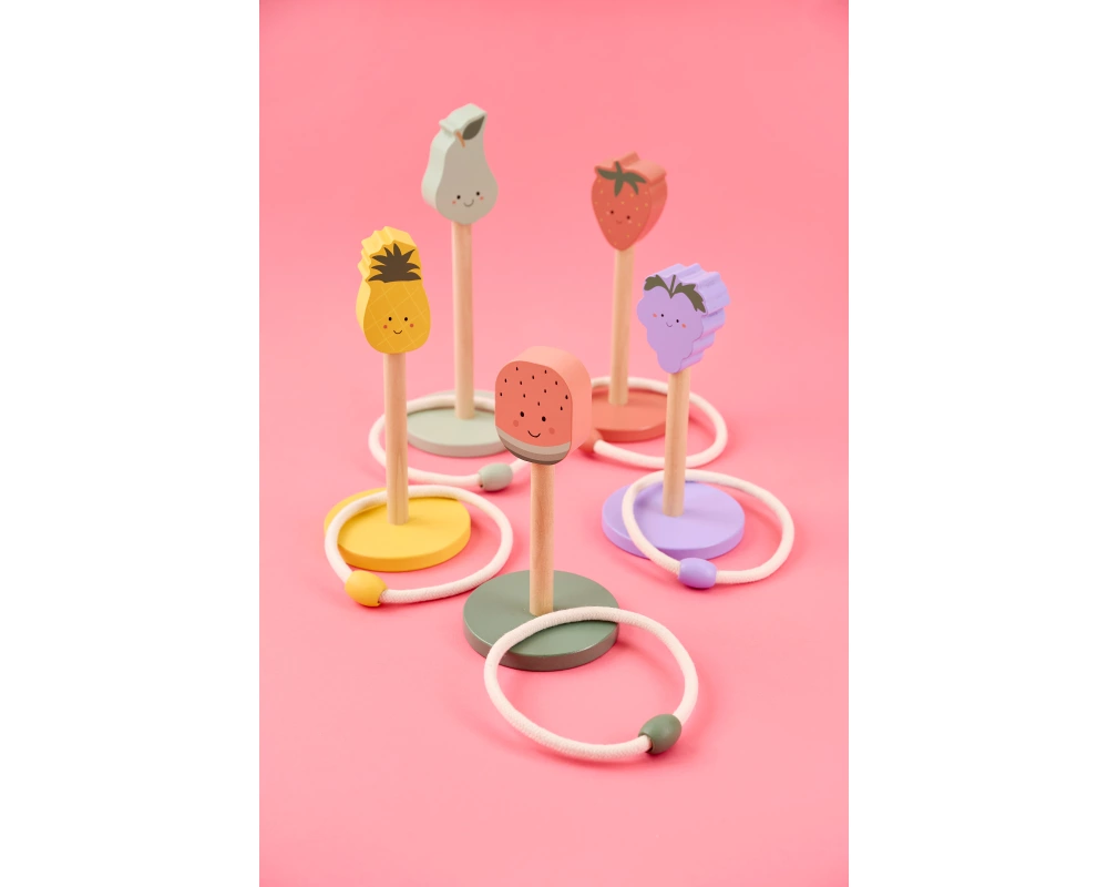 JABADABADO Ringwurfspiel Früchte C2582 10-teilig