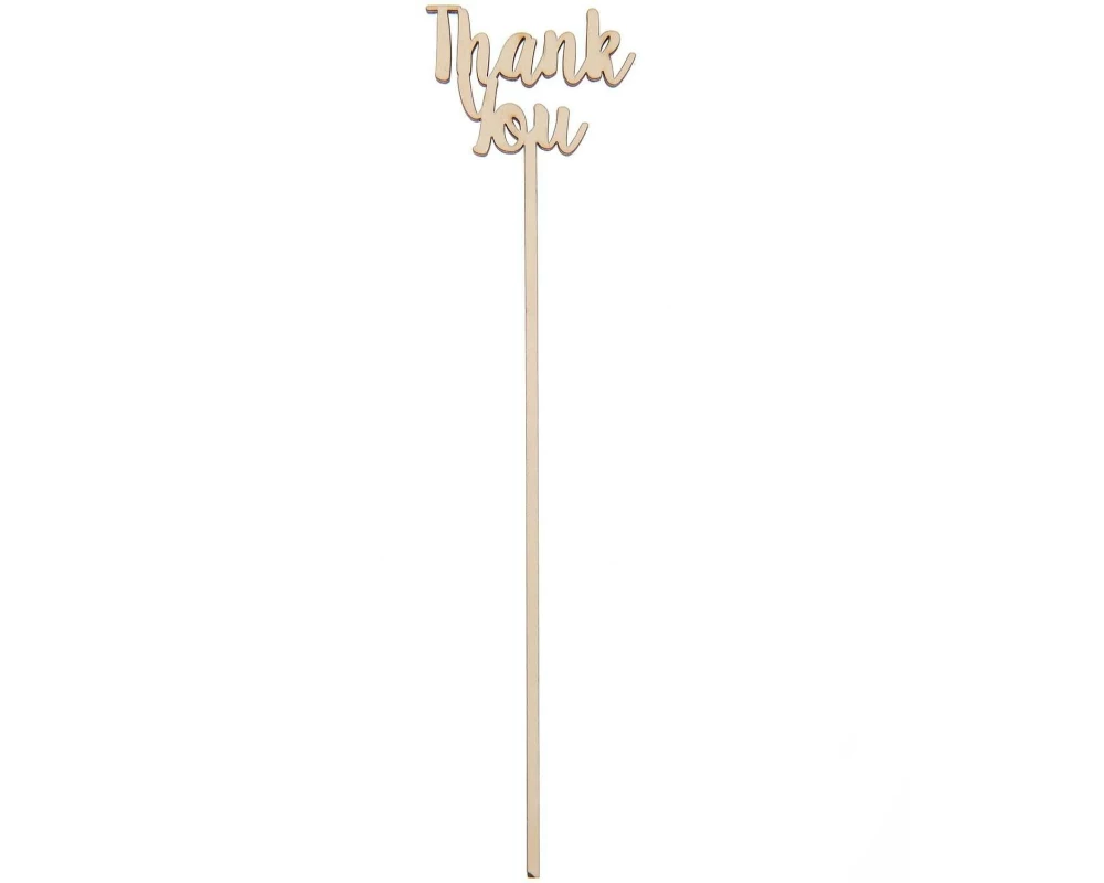 Rico Design Holzartikel Thank You 25.3 x 4.5 cm