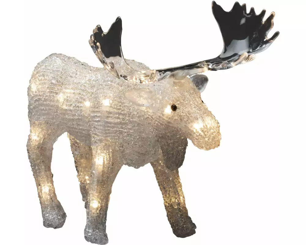 Konstsmide LED-Figur Acryl Elch, 21 cm, Klar