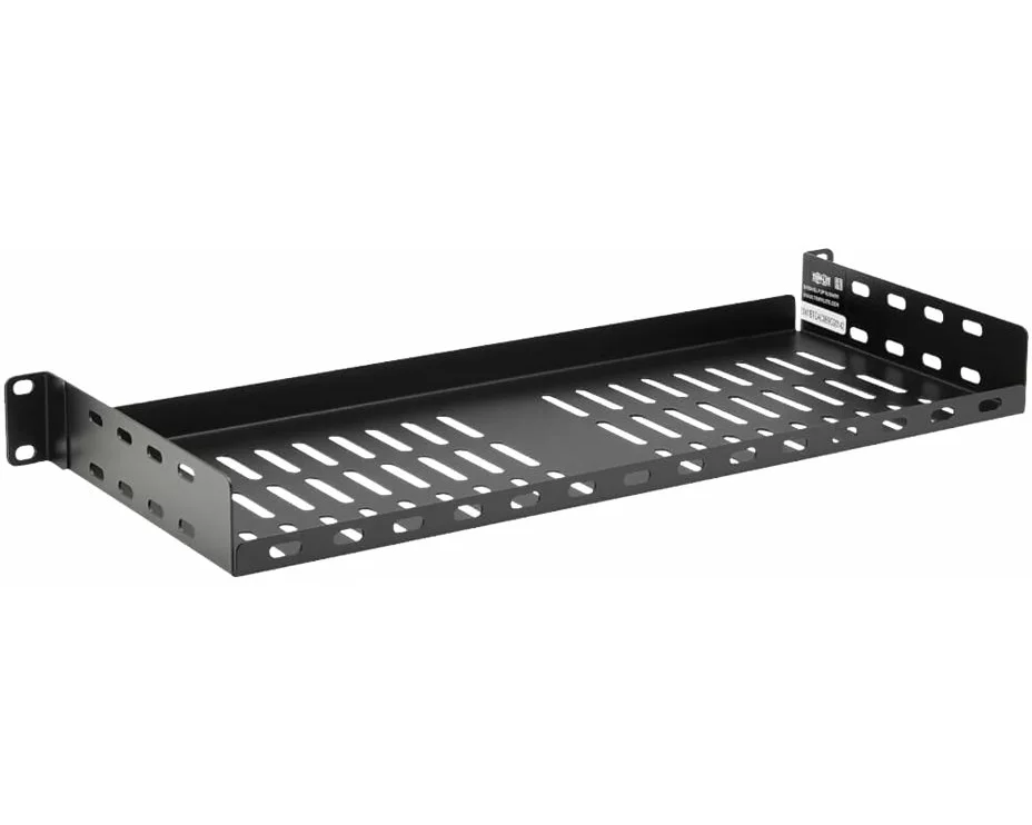 EATON TRIPPLITE SmartRack Cantilever, Fixed Steel, Rack Shelf - 1U, Vented, 7inch 17.8cm Deep, Holds up to 40 lb. 18 kg