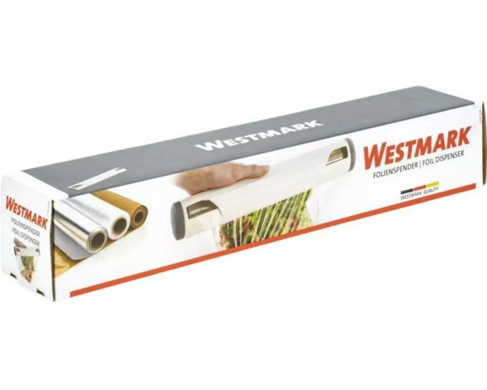 Westmark Folienspender, 33.5 x 6.5 x 6.5 cm Weiss