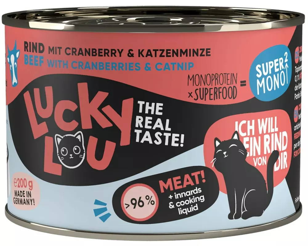 Lucky Lou Nassfutter SuperMono Rind, 200 g