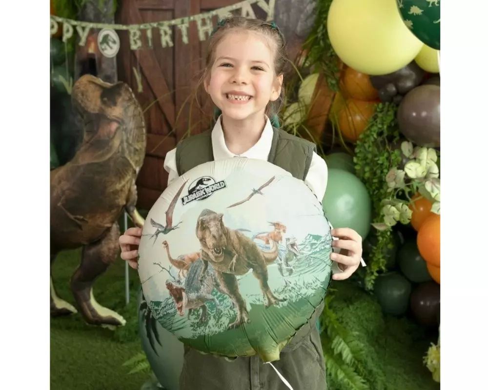 Partydeco Folienballon Pastille Jurassic World Grün/Mehrfarbig