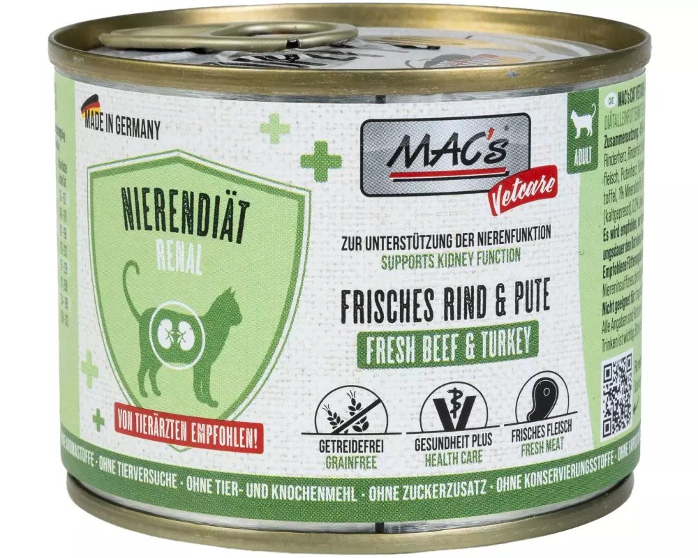 MAC's Vetcare Nierendiät Rind und Pute 0.2 kg