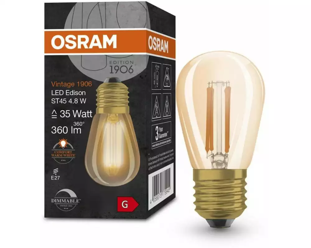 OSRAM Lampe Vintage 1906 Warmweiss (WW)
