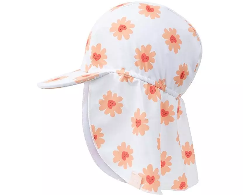 Swim Essentials Sonnenhut mit Nackenschutz Flower Hearts Gr. 44/46