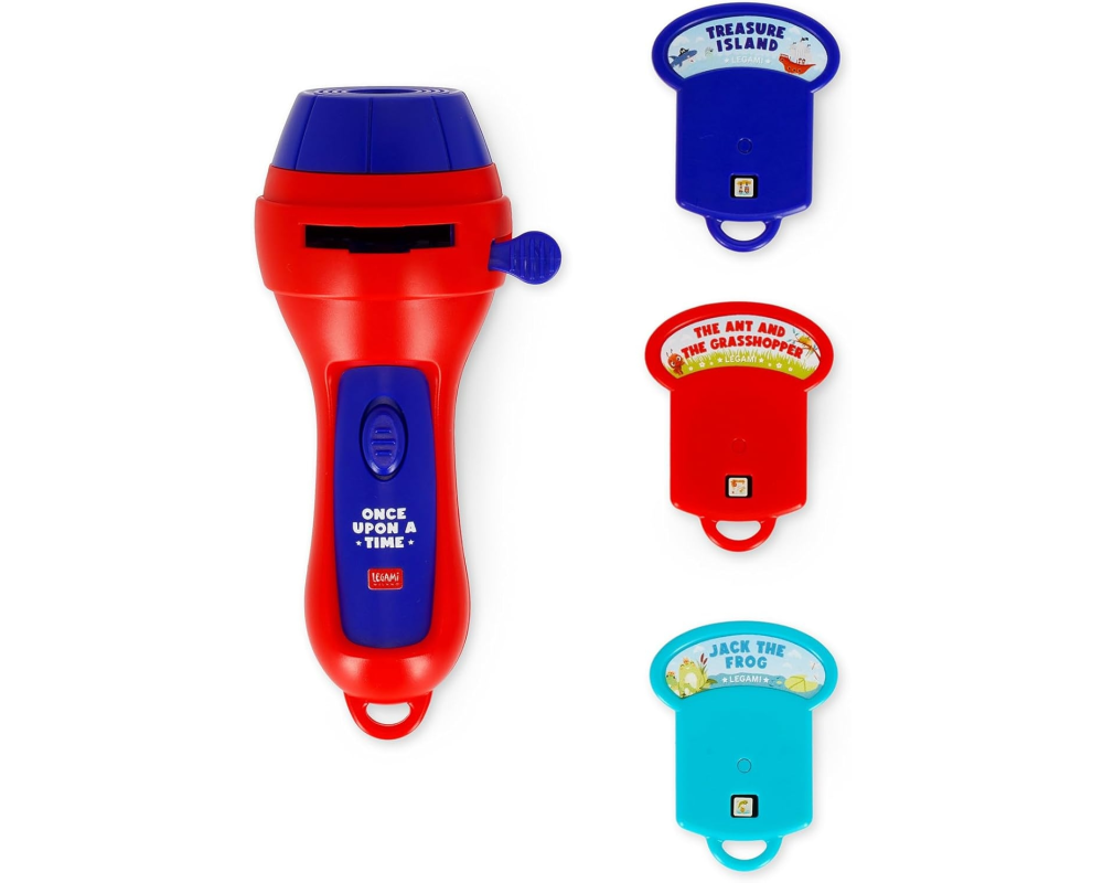 LEGAMI Projektor rot 14.5x7cm FLP0004 3 Geschichten, je 8 Bilder