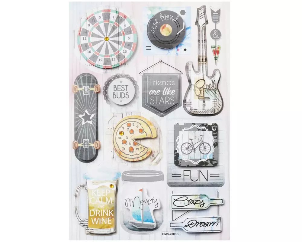 HobbyFun Motivsticker Hobbies 1 Blatt