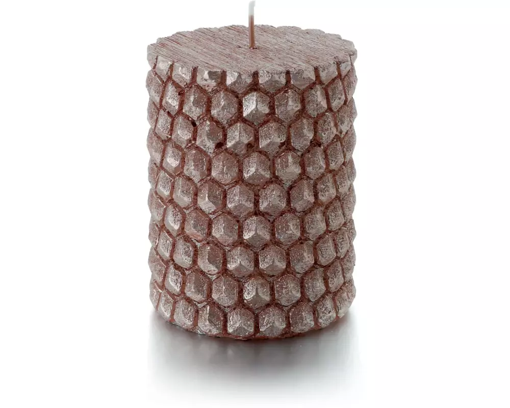 balthasar Zylinderkerze Waben Rosegold