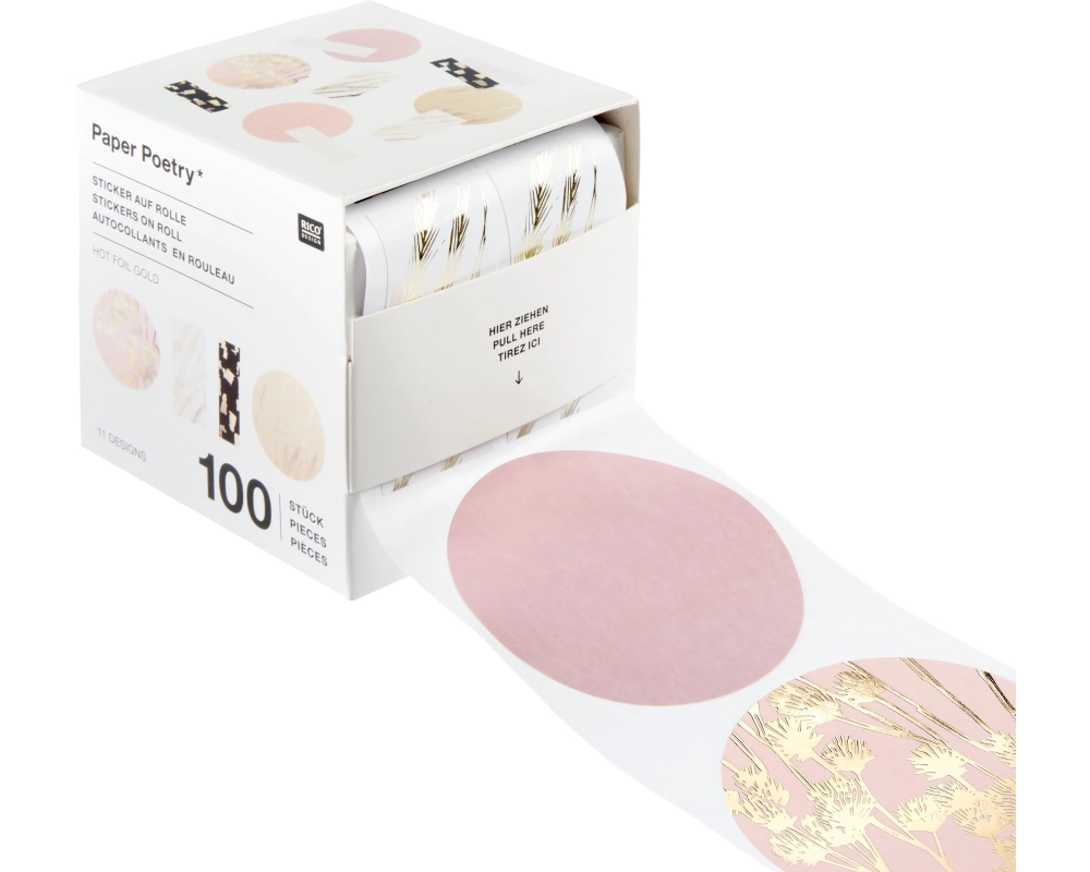 RICO DESIGN Packaging Sticker 302629 In the Meadow 100 Stück