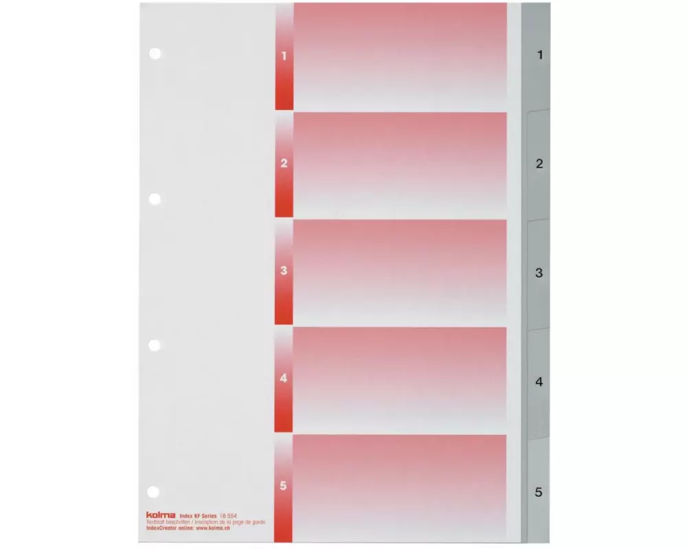 Kolma Register A4 KolmaFlex 1-5