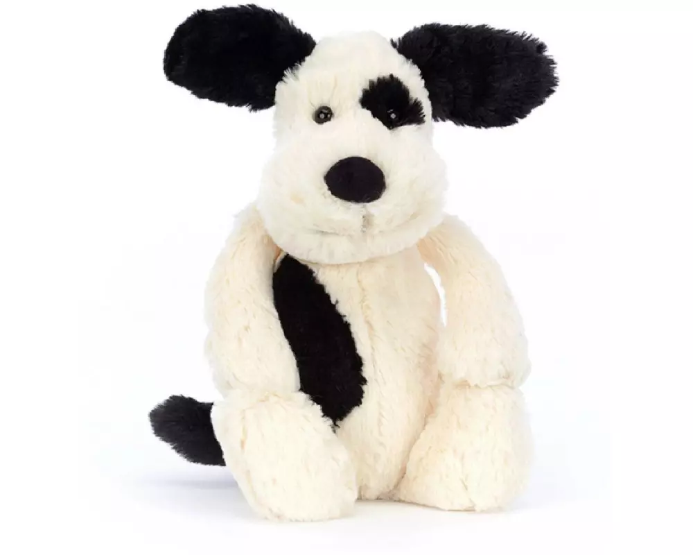 Jellycat Kuscheltier Schüchternes Puppy Schwarz/Creme, Medium 18 cm