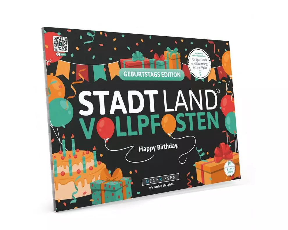 Denkriesen Stadt Land Vollpfosten A4 Block Geburtstags Edition -DE-