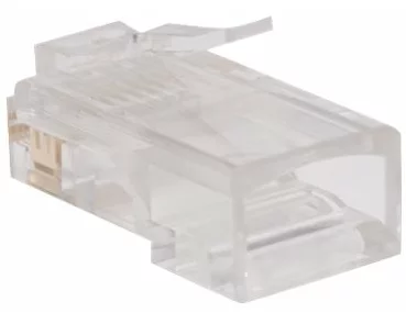 EATON TRIPPLITE RJ45 Plugs for Round Solid / Stranded Conductor, 4-pair, Cat5e Cable, 100-Pack