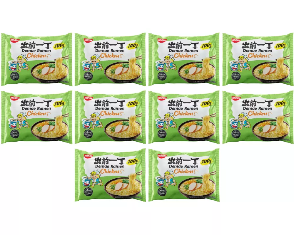 Nissin Food Demae Ramen Nudelsuppe Huhn 10 x 100 g