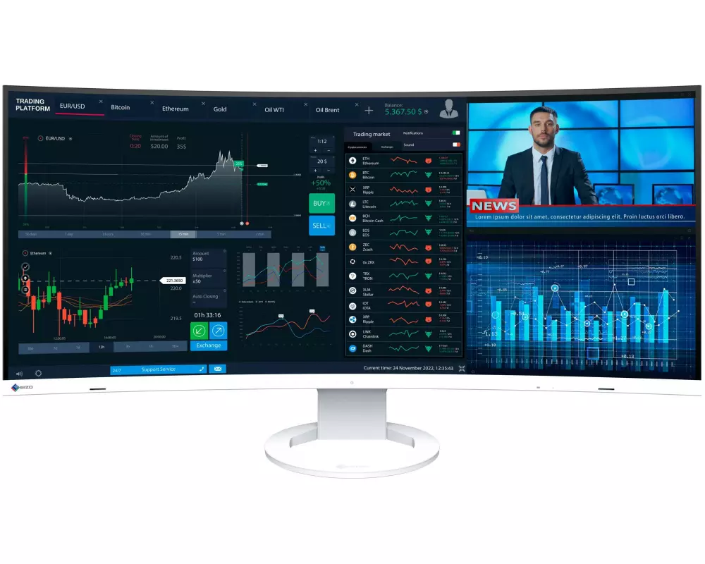 EIZO Monitor EV3895 Swiss Edition Weiss