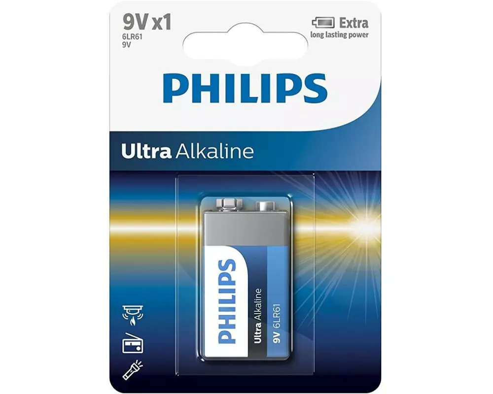 Philips Batterie Ultra Alkaline 9V E-Block , 1 Stück