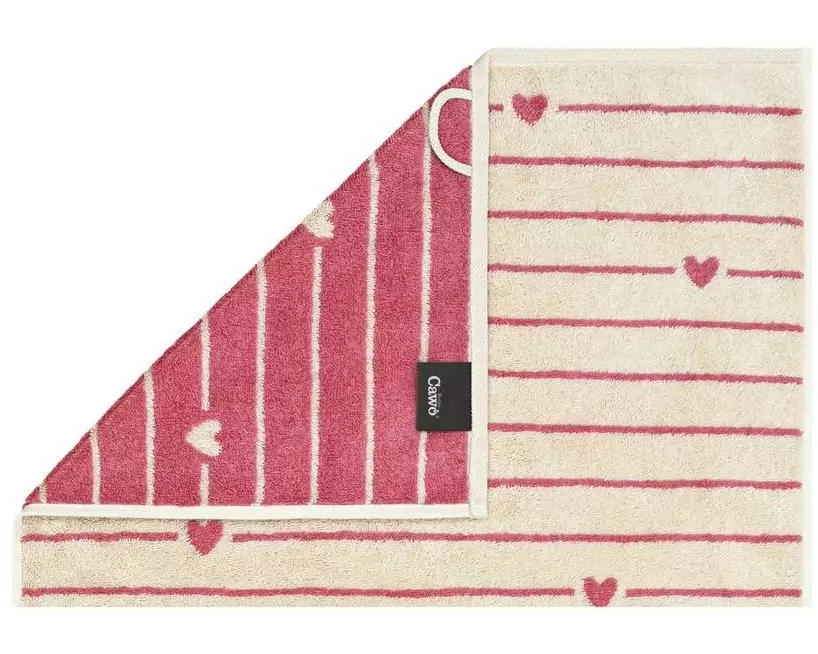 Cawö Handtuch Heart Beats 50 x 100 cm, Pink