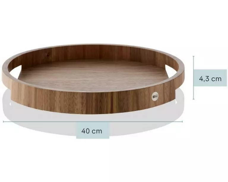 AdHoc Serviertablett Aura Braun