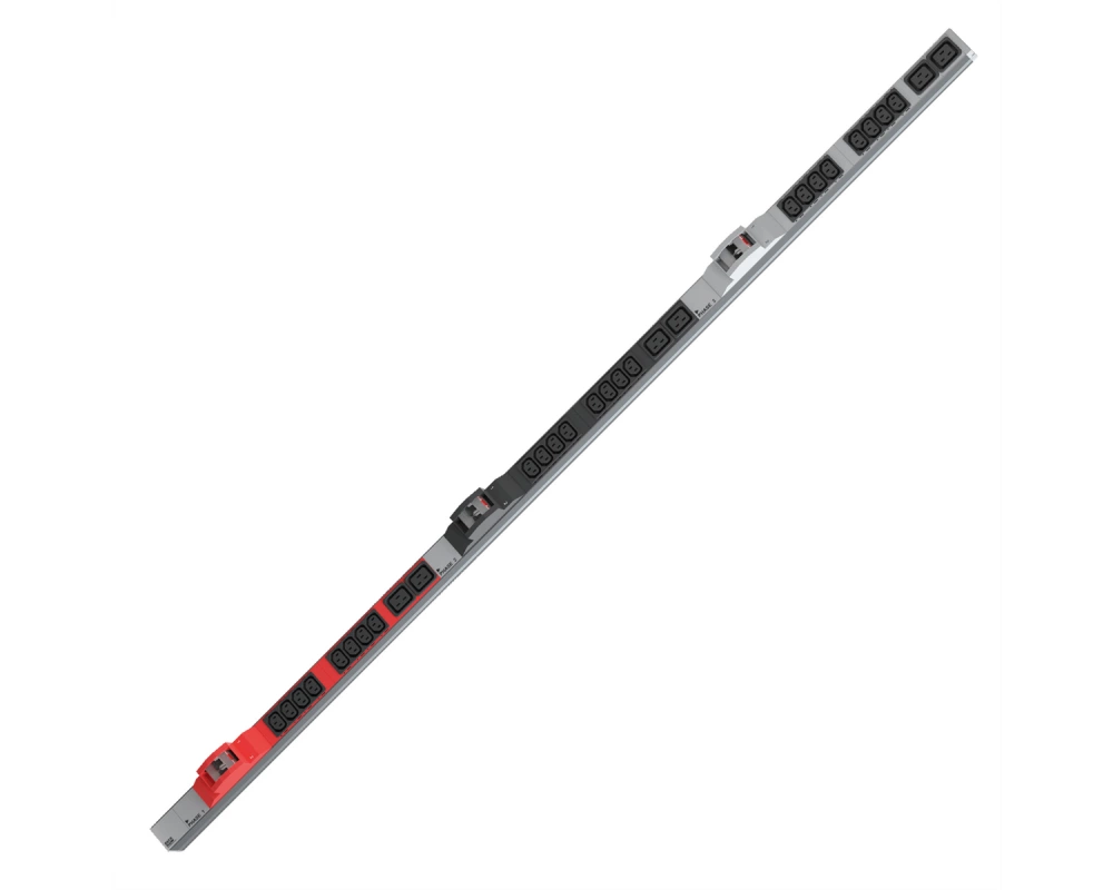 BACHMANN IT PDU ALU 1HE 24xC13 6xC19 3x2LS CEE 3x32A rot