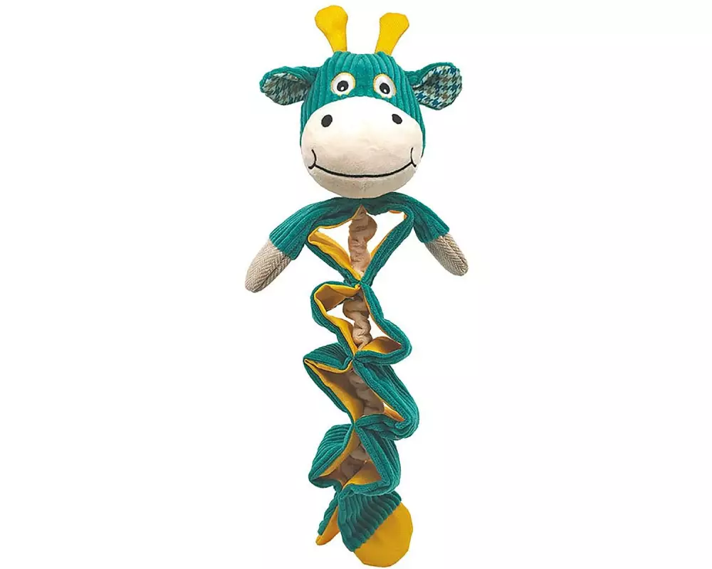 Record Hunde-Spielzeug Giraffe mit Gummiband, 45 cm