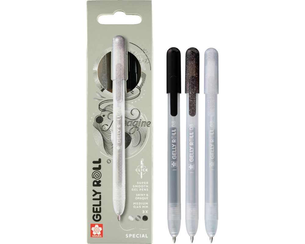 SAKURA Gelly Roll 0.8mm PXGBRAMIX3B Special, ass. 3 Stück